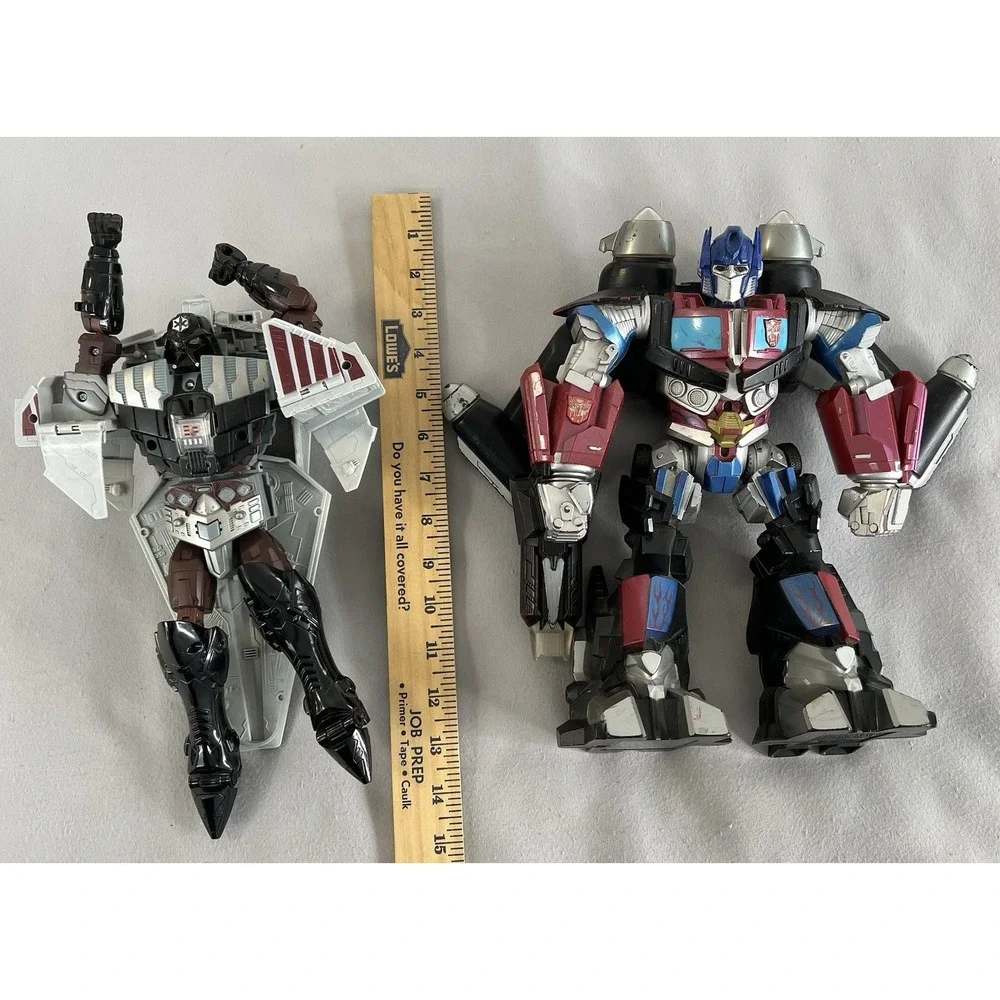 Lot 2 Transformers Hasbro Mega Power Bots Optimus Prime Kids Toy  Lights Up 2008